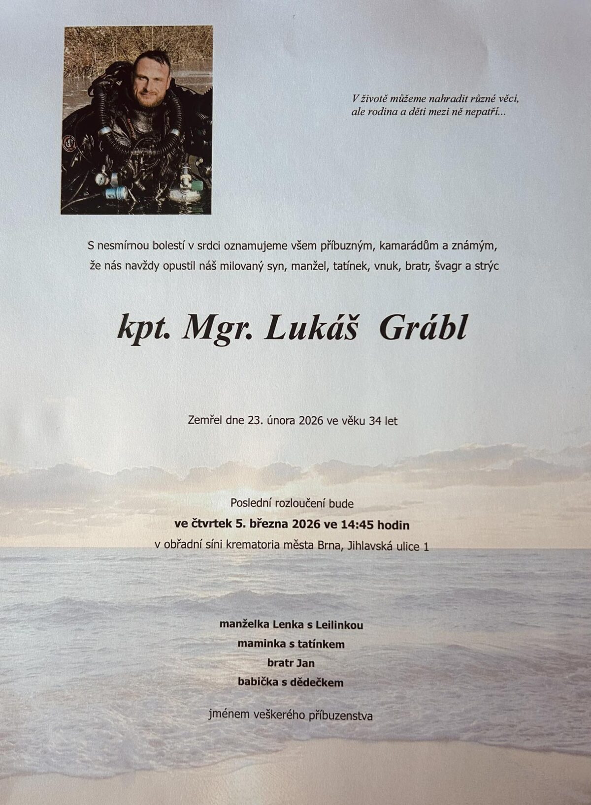 Vzpomínka na Lukáše Grábla