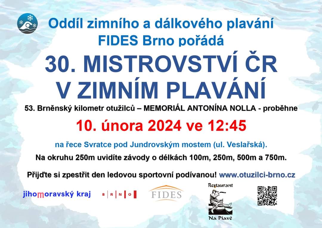 Pozvánka na 30. mistrovství ČR v zimním plavání